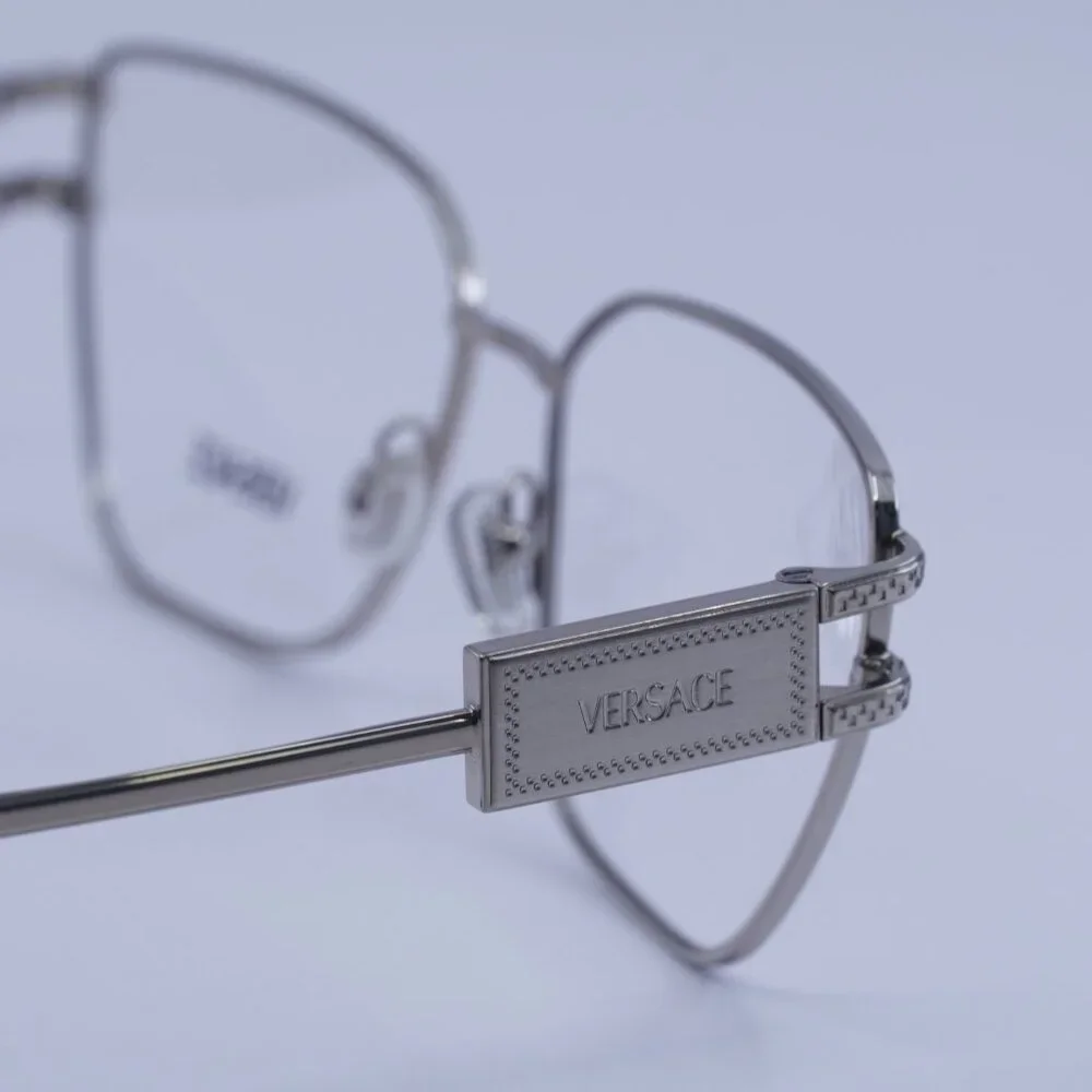 Versace VE1301 1000 Eyeglasses Silver 57mm Cat Eye Frame